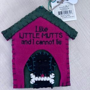 Mud Pie dog house fabric ornament